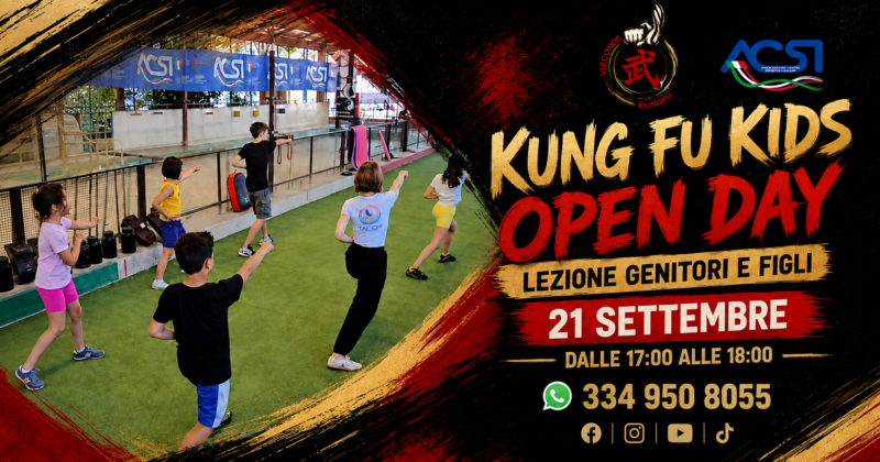 Open Day Kung Fu per bambini e genitori a Roma il 21 settembre 2026