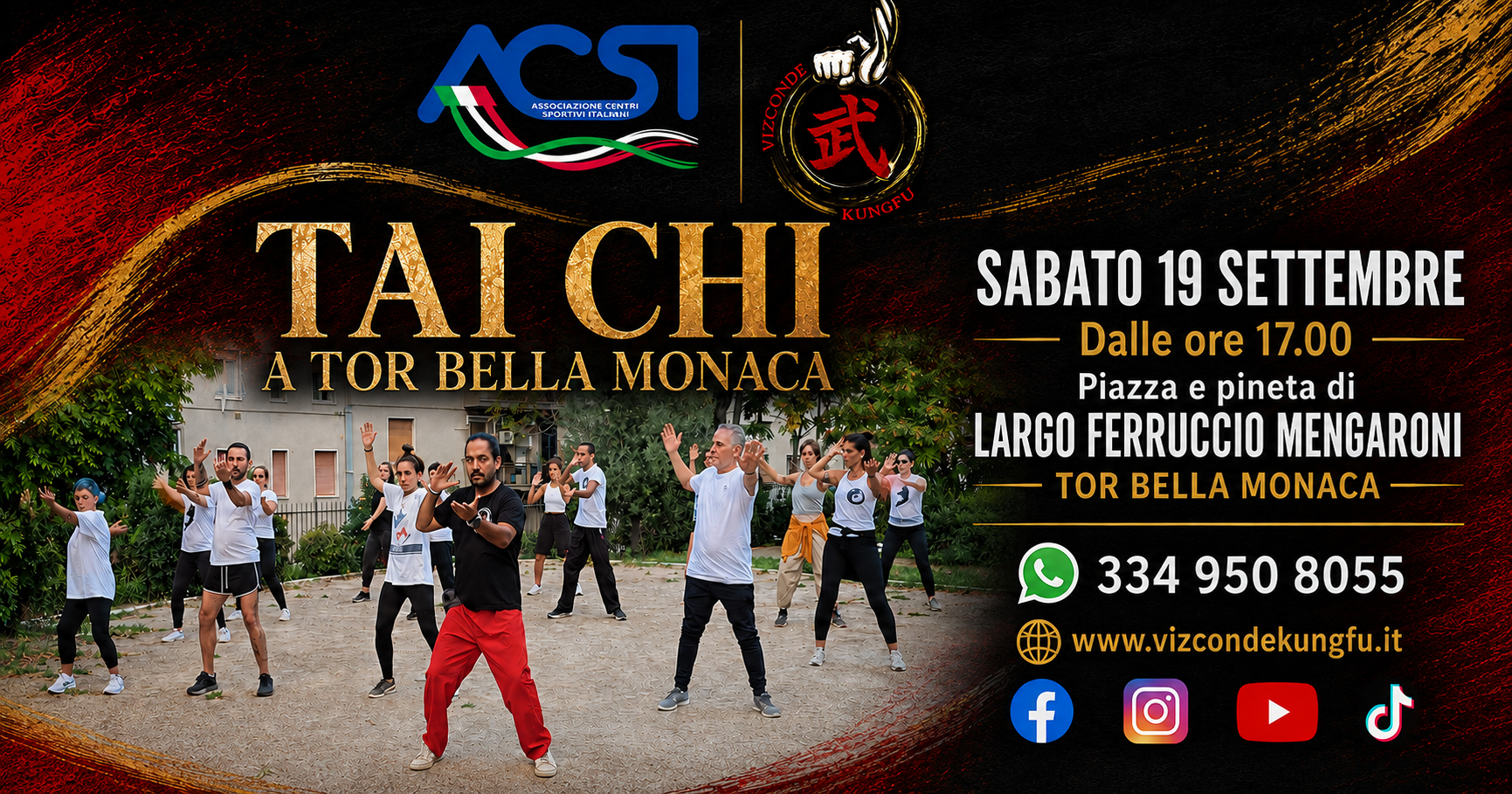Tai Chi a Tor Bella Monaca il 19 settembre 2026